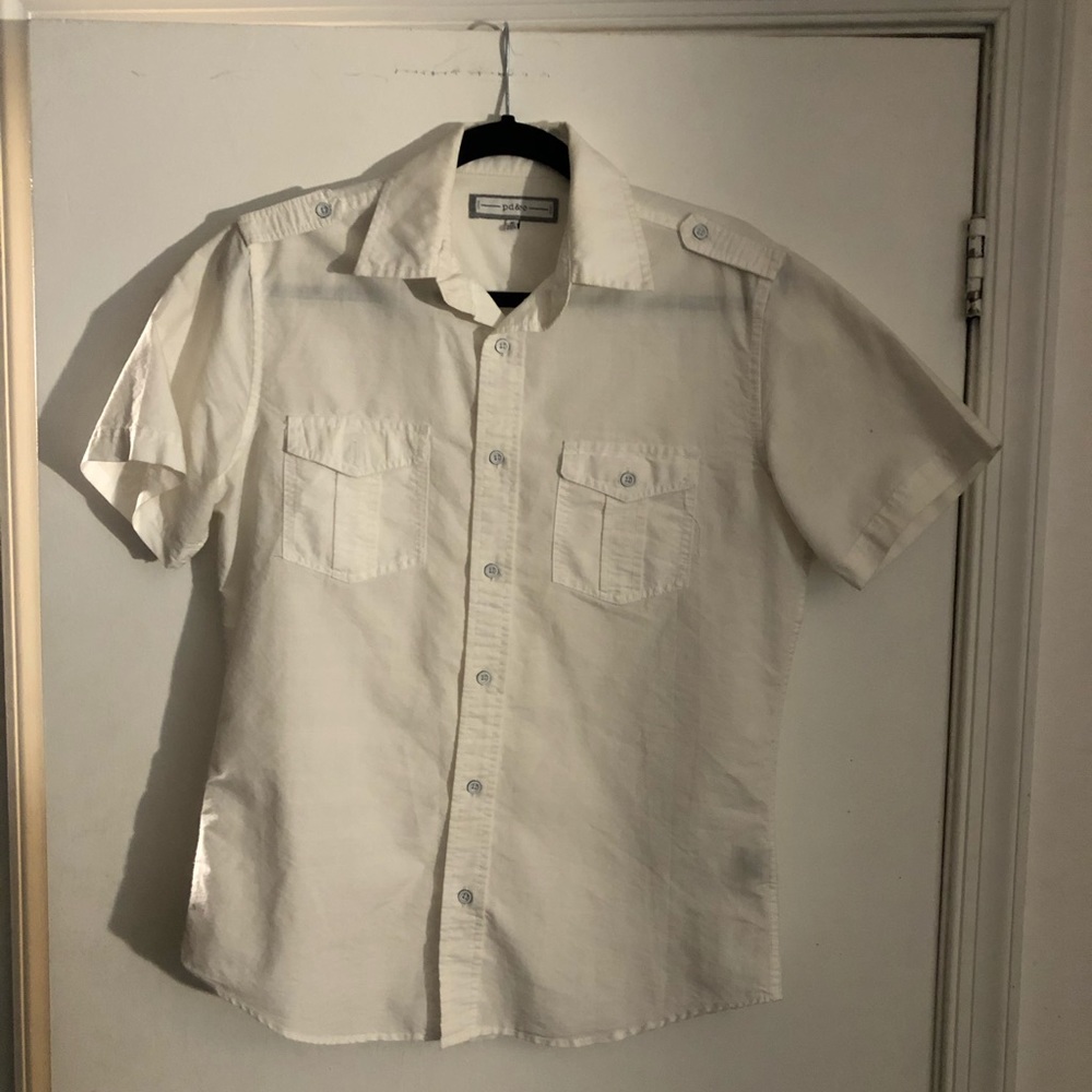 Men’s PD&C short sleeve, button down shirt.
